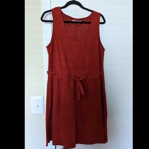 Faux Suede sleeveless dress